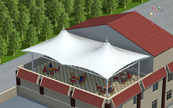 公交站台膜结构,蔬菜生产基地膜结构,表演中心舞台膜结构